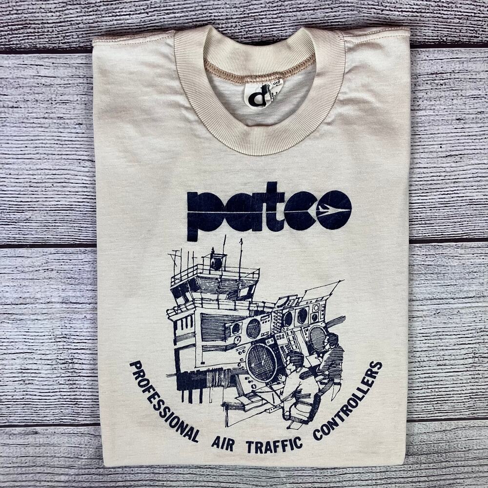 Vintage 1970s PATCO Air Traffic Controllers T-shirt